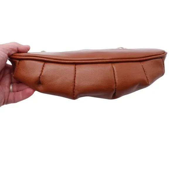 LN Patricia Nash Veneto Leather Crossbody Bag Mini Brown Heritage Collection - Picture 5 of 14